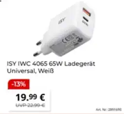 MediaMarkt ISY IWC 4065 65W Ladegerät Universal, Weiß Angebot