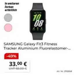 MediaMarkt SAMSUNG Galaxy Fit3 Fitness Tracker Aluminium Fluorelastomer-... Angebot