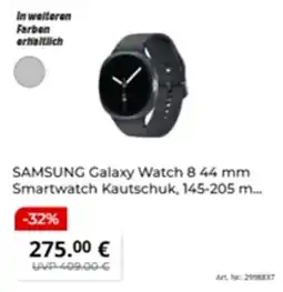 MediaMarkt SAMSUNG Galaxy Watch 8.44 mm Smartwatch Kautschuk, 145-205 m... Angebot