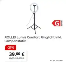 MediaMarkt ROLLEI Lumis Comfort Ringlicht inkl. Lampenstativ Angebot