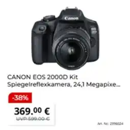 MediaMarkt CANON EOS 2000D Kit Spiegelreflexkamera, 24,1 Megapixel Angebot