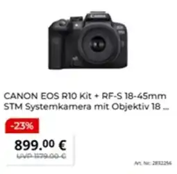 MediaMarkt CANON EOS R10 Kit + RF-S 18-45mm STM Systemkamera mit Objektiv 18 ... Angebot