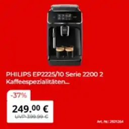 MediaMarkt PHILIPS EP2225/10 Serie 2200 2 Kaffeespezialitäten.... Angebot