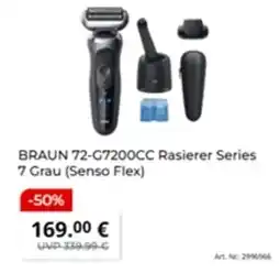 MediaMarkt BRAUN 72-G7200CC Rasierer Series 7 Grau (Senso Flex) Angebot