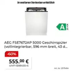 MediaMarkt AEG FSE7672AP 5000 Geschirrspüler Angebot