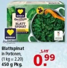 Multi Markt EDEKA Herzstücke Blattspinat Angebot