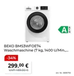 MediaMarkt BEKO BMS3WFOE74 Waschmaschine Angebot