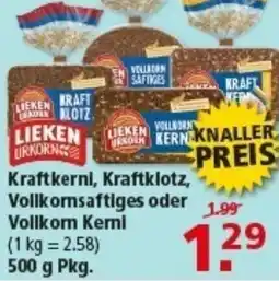 Multi Markt LIEKEN URKORN Kraftkerni, Kraftklotz, Vollkornsaftiges oder Vollkorn Kerni Angebot