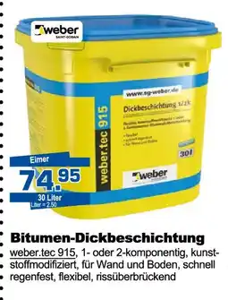Bauzentrum Hofacker weber Bitumen-Dickbeschichtung Angebot