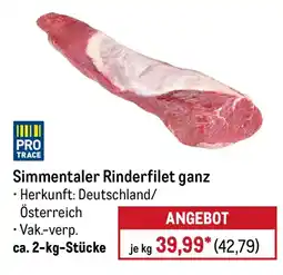 METRO Simmentaler Rinderfilet ganz Angebot