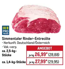 METRO Simmentaler Rinder-Entrecôte Angebot