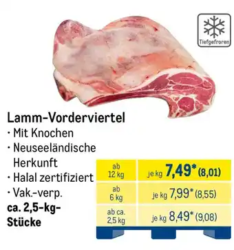 METRO Lamm-Vorderviertel Angebot