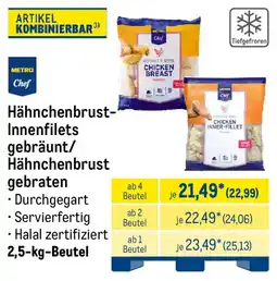 METRO METRO Chef Hähnchenbrust- Innenfilets gebräunt/ Hähnchenbrust gebraten Angebot