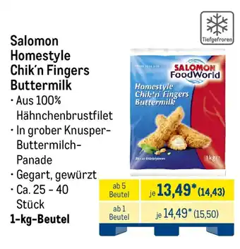 METRO Salomon Homestyle Chik'n Fingers Buttermilk Angebot
