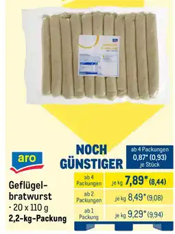 METRO aro Geflügel- Bratwurst Angebot