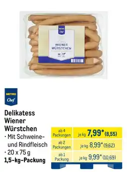 METRO METRO Chef Delikatess Wiener Würstchen Angebot