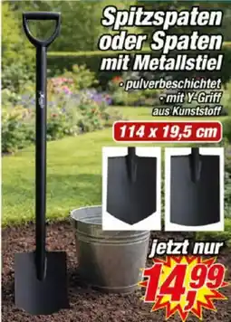 Posten Börse Spitzspaten oder Spaten mit Metallstiel Angebot