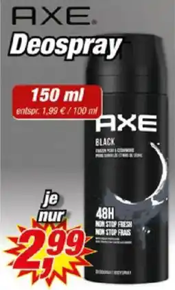 Posten Börse AXE Deospray Angebot