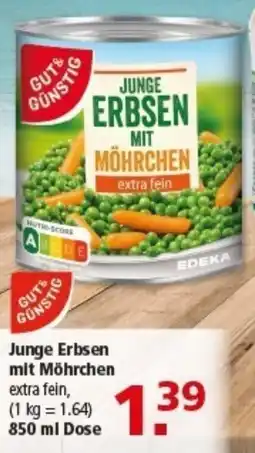 Multi Markt GUT&GÜNSTIG Junge Erbsen mit Möhrchen Angebot