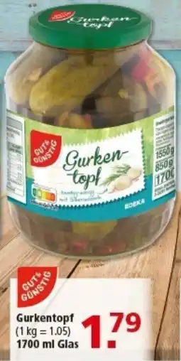Multi Markt GUT&GÜNSTIG Gurkentopf Angebot