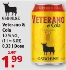 Multi Markt OSBORNE Veterano & Cola Angebot