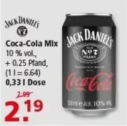 Multi Markt JACK DANIEL'S Coca-Cola Mix Angebot