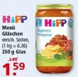 Multi Markt HIPP Menü Gläschen Angebot
