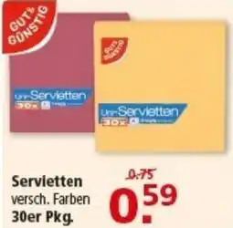 Multi Markt GUT& GUNSTIG Servietten Angebot