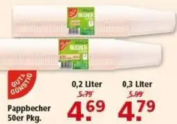Multi Markt GUT&GÜNSTIG Pappbecher Angebot
