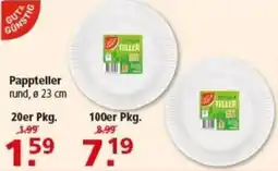 Multi Markt GUT& GÜNSTIG Pappteller Angebot