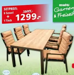 Multi Markt SenS-Line 6 Sessel + 1 Tisch Angebot