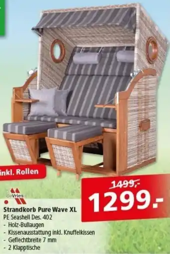 Multi Markt deVries Strandkorb Pure Wave XL Angebot