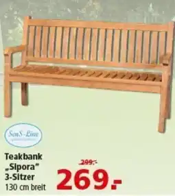 Multi Markt SenS-Line Teakbank ..Sipora" 3-Sitzer Angebot