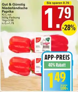 WEZ Gut & Günstig Niederländische Paprika Angebot