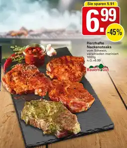 WEZ Bauern Gut Herzhafte Nackensteaks Angebot