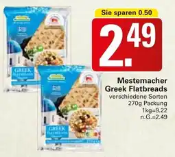 WEZ Mestemacher Greek Flatbreads Angebot