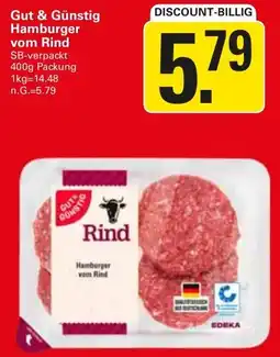 WEZ Gut & Günstig Hamburger vom Rind Angebot