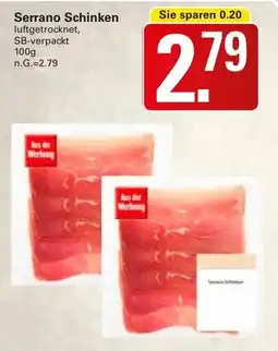 WEZ Serrano Schinken Angebot