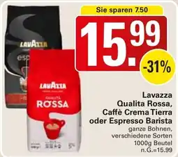 WEZ Lavazza Qualita Rossa, Caffè Crema Tierra oder Espresso Barista Angebot