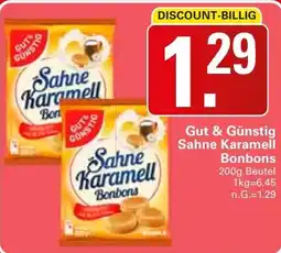 WEZ Gut & Günstig Sahne Karamell Bonbons Angebot