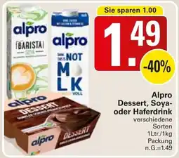 WEZ Alpro Dessert, Soya- oder Haferdrink Angebot