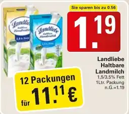 WEZ Landliebe Haltbare Landmilch Angebot