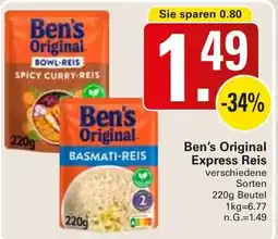 WEZ Ben's Original Express Reis Angebot