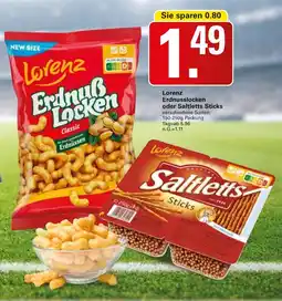 WEZ Lorenz Erdnusslocken oder Saltletts Sticks Angebot
