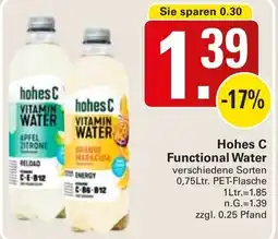 WEZ Hohes C Functional Water Angebot