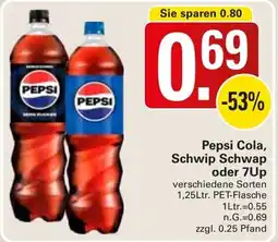 WEZ Pepsi Cola, Schwip Schwap oder 7Up Angebot