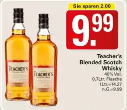 WEZ Teacher's Blended Scotch Whisky Angebot