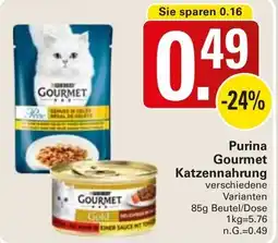 WEZ Purina Gourmet Katzennahrung Angebot