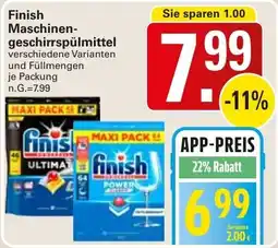 WEZ Finish Maschinengeschirrspülmittel Angebot