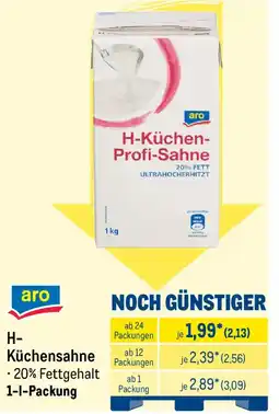 METRO aro H- Küchensahne Angebot